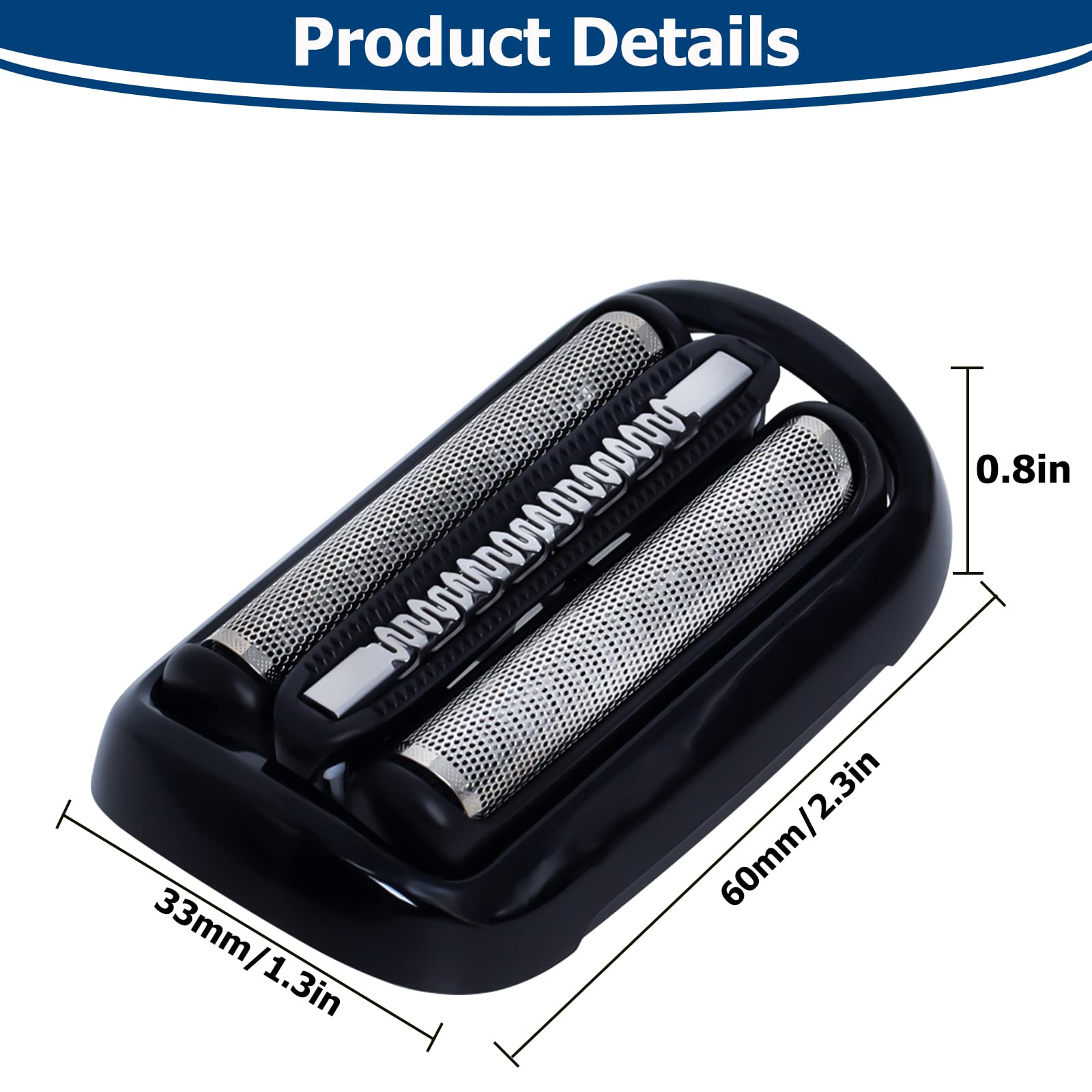 Series 5 Series 6 53B Replacement Head Compatible With Braun Series 5/6 Shavers, Electric Shaver Head Replacement Foil And Cutte